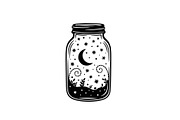 Cosmic Galaxy Jar Design Bundle, an Illustration by Creativeshirt (Thumbnail 12 of 31)