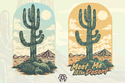 Cactus & Desert Vintage Cartoon Set, an Object Illustration by Krizvector Artwork Shop (Thumbnail 2 of 7)