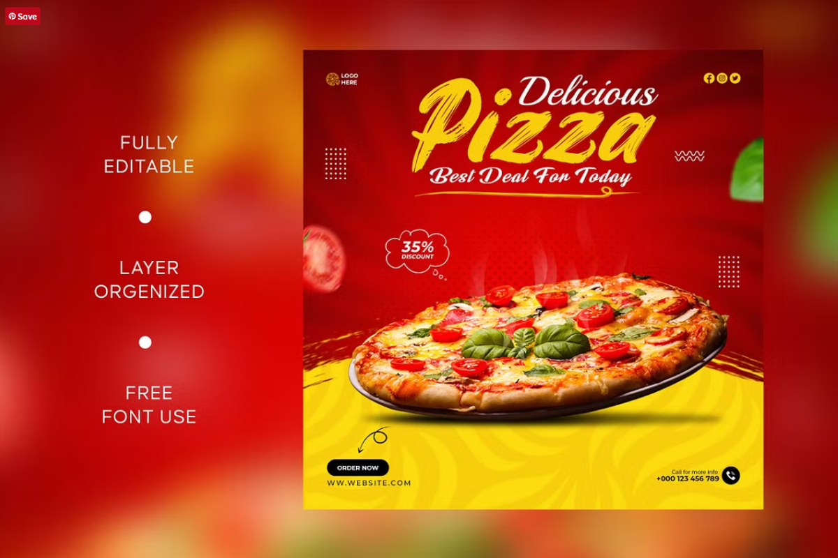 Food Social Media Template, a Social Media Template by Motaleb Hossain (Photo 2 of 3)