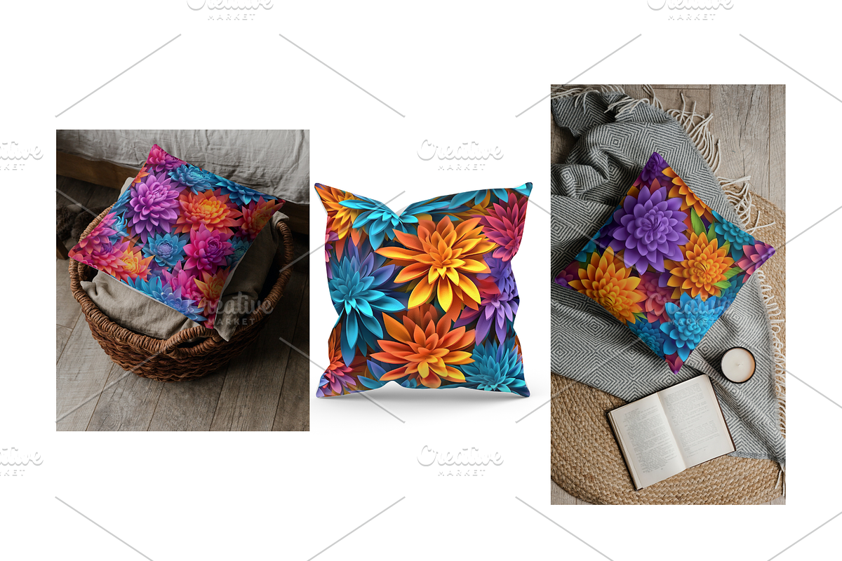 3D Seamless Floral Backgrounds, a Plants & Tree 3D Model by RobinElkthunder (Photo 9 of 10)