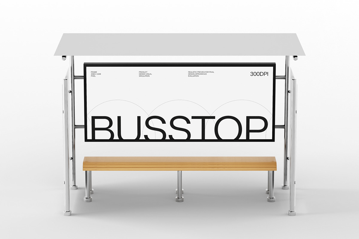 Bus Stop Mockup, an Advertising Mockup by SLAB! Design (Photo 6 of 7)