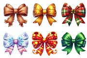 Watercolor Christmas Bow Clipart, an Icon by Dream Creation (Thumbnail 6 of 7)