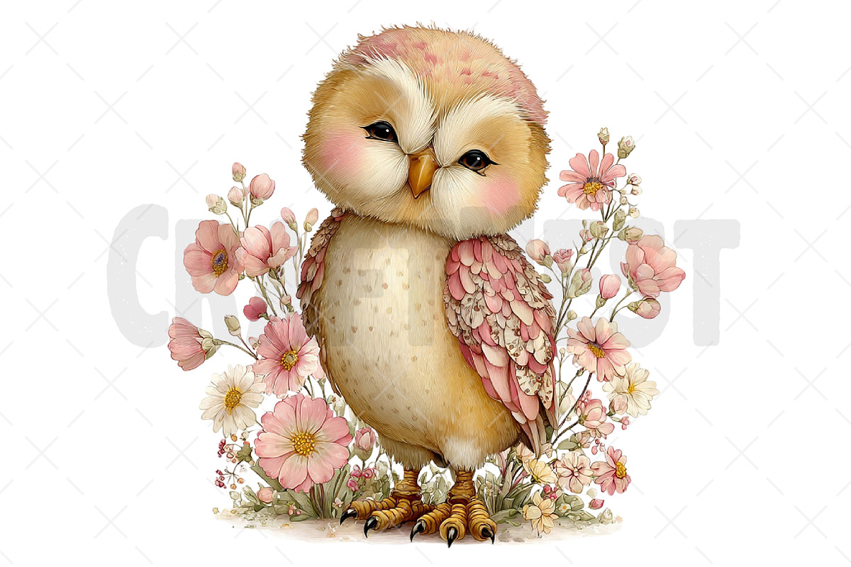 Funny Spring Owl Clipart, an Illustration by Craft Nest (Photo 11 of 12)