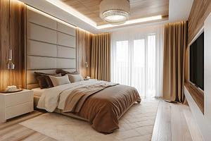 Modern Scandinavian bedroom interior, a Photo by Iftikhar Alam