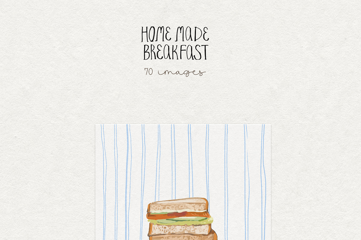 Breakfast Food PNG Images, a Decorative Illustration by whiteheartdesign (Photo 16 of 17)