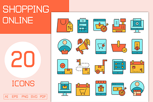 E Commerce and Shopping Online Icons, an Emoji Icon by Designfour