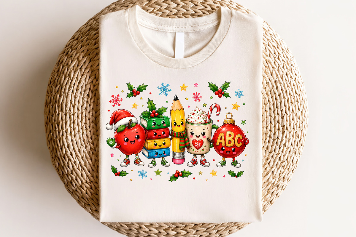 Christmas School Doodle Characters, a Seasonal Illustration by CraftArtStudio (Photo 4 of 4)