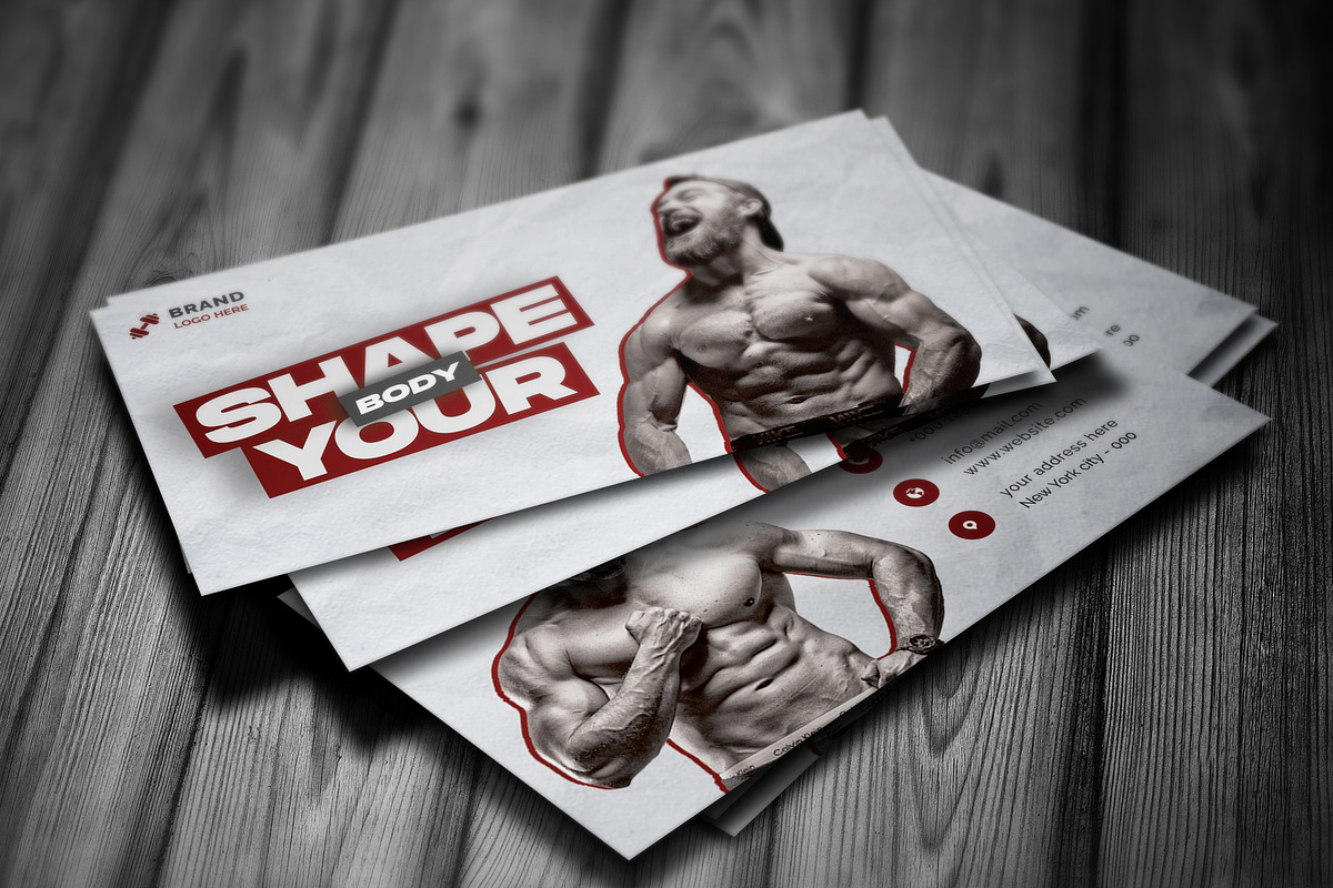 Sports Gym Business Card, a Business Card Template by Saman Osama (Photo 4 of 4)