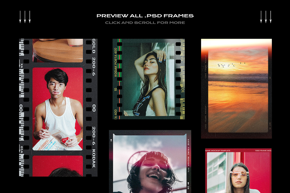 Film Frame Mockup Template Mini Pack, a Product Mockup by PrintPixel (Photo 29 of 32)