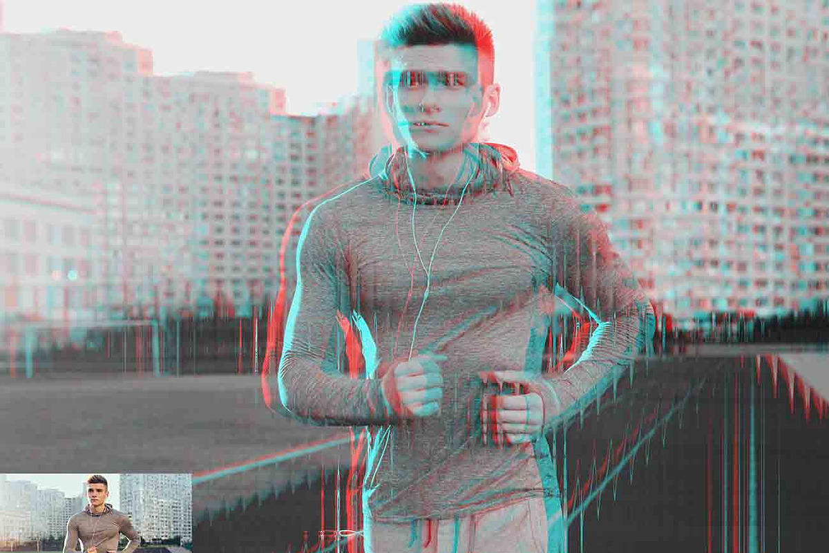 3D Glitch Distortion Ps Action, an Action Add-On by Studio Retouch (Photo 3 of 10)