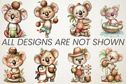 Quirky Koala Coconut Whimsical Summe, an Illustration by RobertsArt (Thumbnail 3 of 5)
