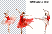 Ballerina Girl Clipart Ballet PNG, a Decorative Illustration by Paper Artsthetics (Thumbnail 2 of 6)