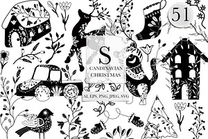 Scandinavian Christmas illustration