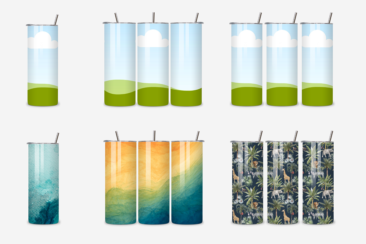 20oz Skinny Tumbler Mockups Canva, a Cups & Container Mockup by NoemieDesigns (Photo 2 of 6)