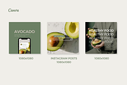 Avocado Canva Template, a Social Media Template by Moodwave Studio (Thumbnail 3 of 10)