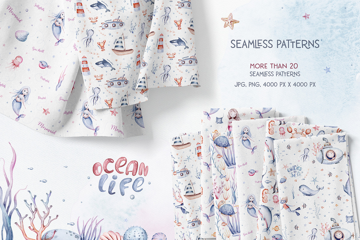 Under the sea watercolor set Part II, an Animal Illustration by Peace ART (Photo 20 of 22)