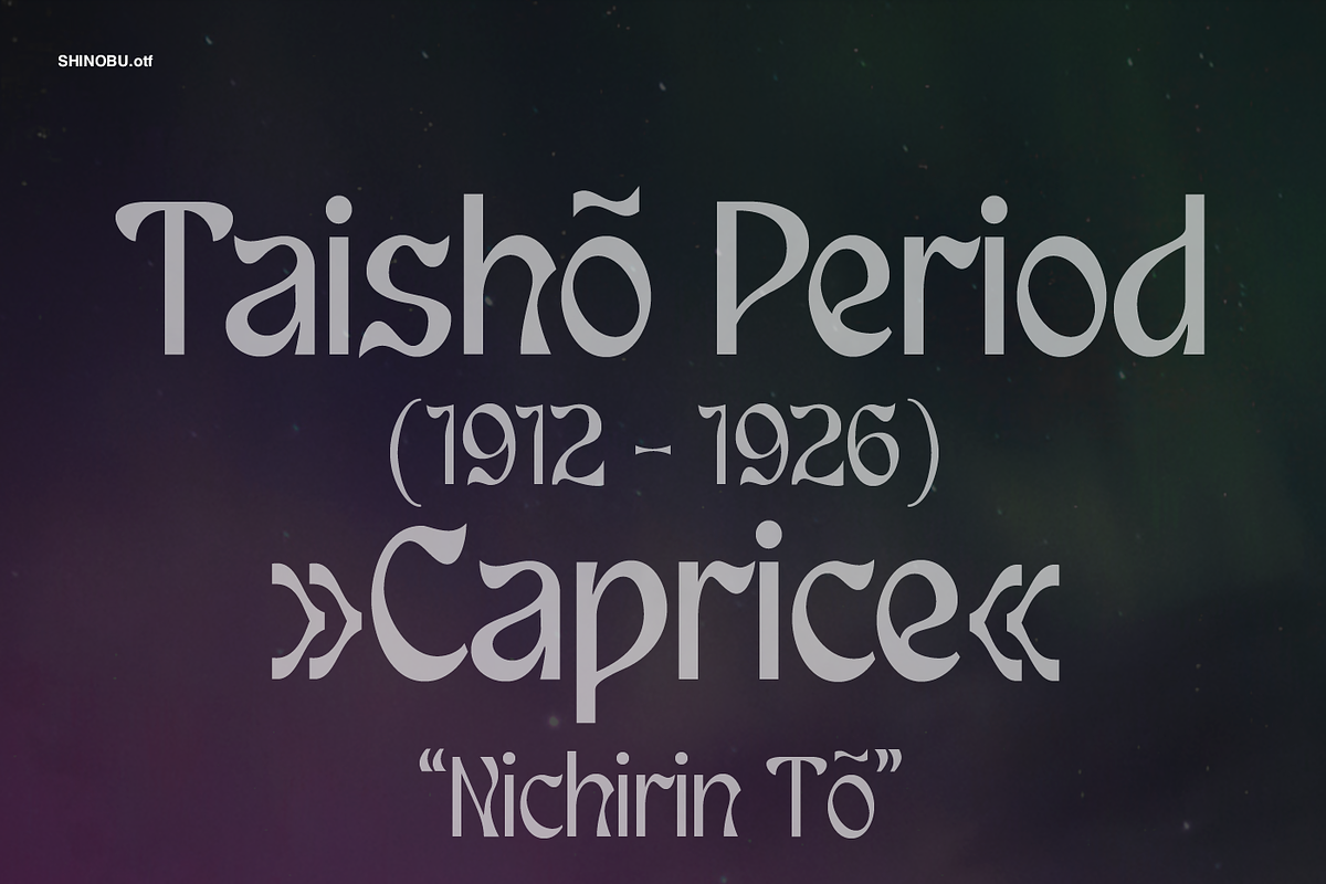 Shinobu - Elegant Psychedelic Font, a Font by Lurinzu Studios (Photo 8 of 10)