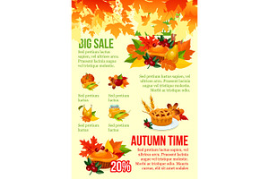 Autumn Season Big Sale Banner Template Design