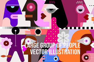 Group Of People Vector Illustration, a Person Illustration by danjazzia