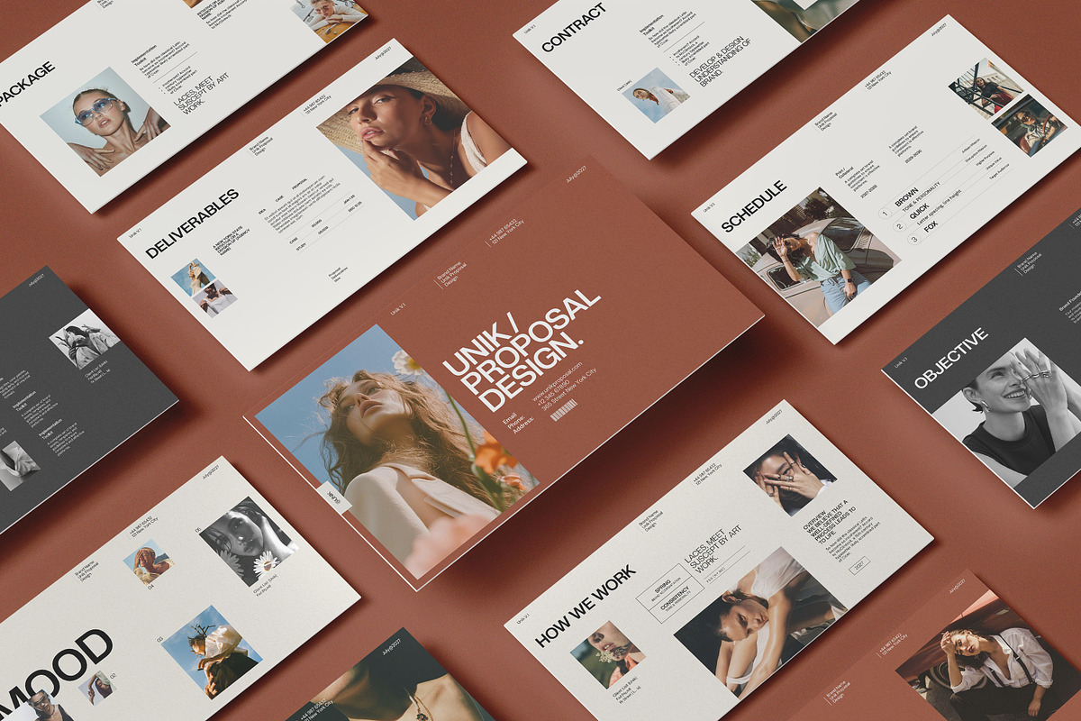 UNIK/ Proposal Presentation Template, a Presentation Template by SlideStock (Photo 1 of 10)