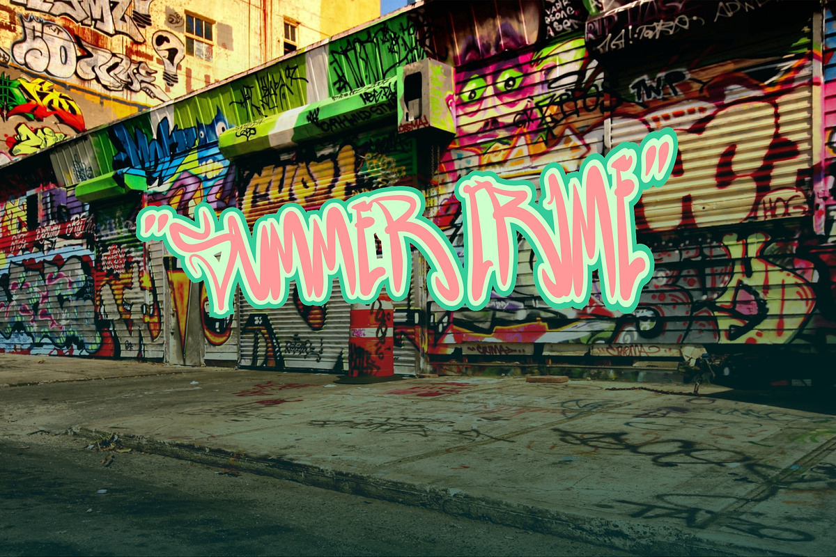 Green Blood Graffiti Font preview 8