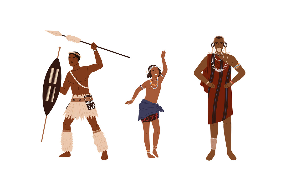 African tribes people set, a Person Illustration by Good Studio (Photo 3 of 6)