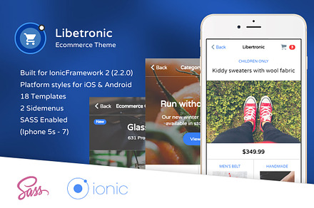 Libertronic Shop theme ionic 2