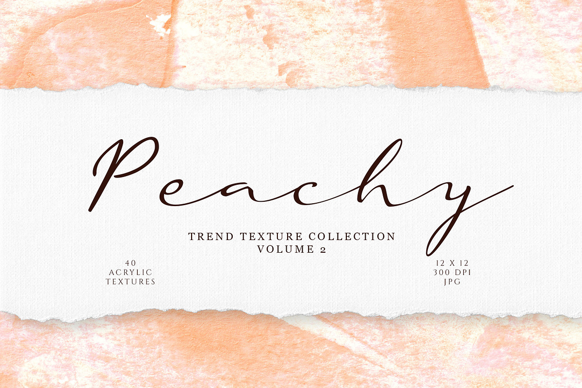 Peach Acrylic Texture Collection, a Texture Graphic by Fire Spark Studio (Photo 1 of 7)