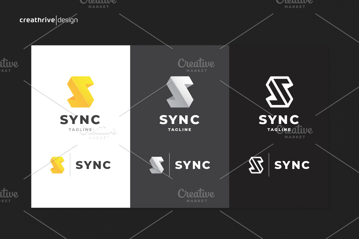Sync Logo, a Branding & Logo Template by Creathrive Design