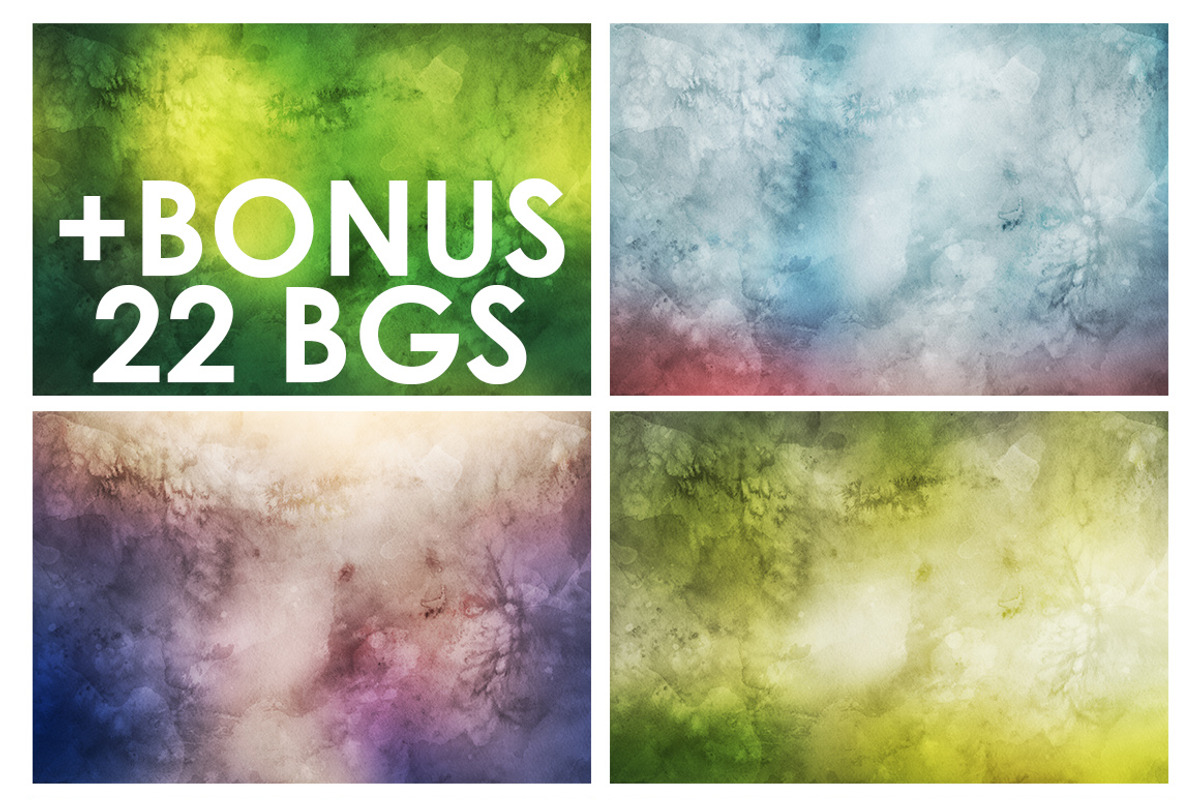 52 Watercolor Backgrounds, a Texture Graphic by ArtistMef (Photo 4 of 4)