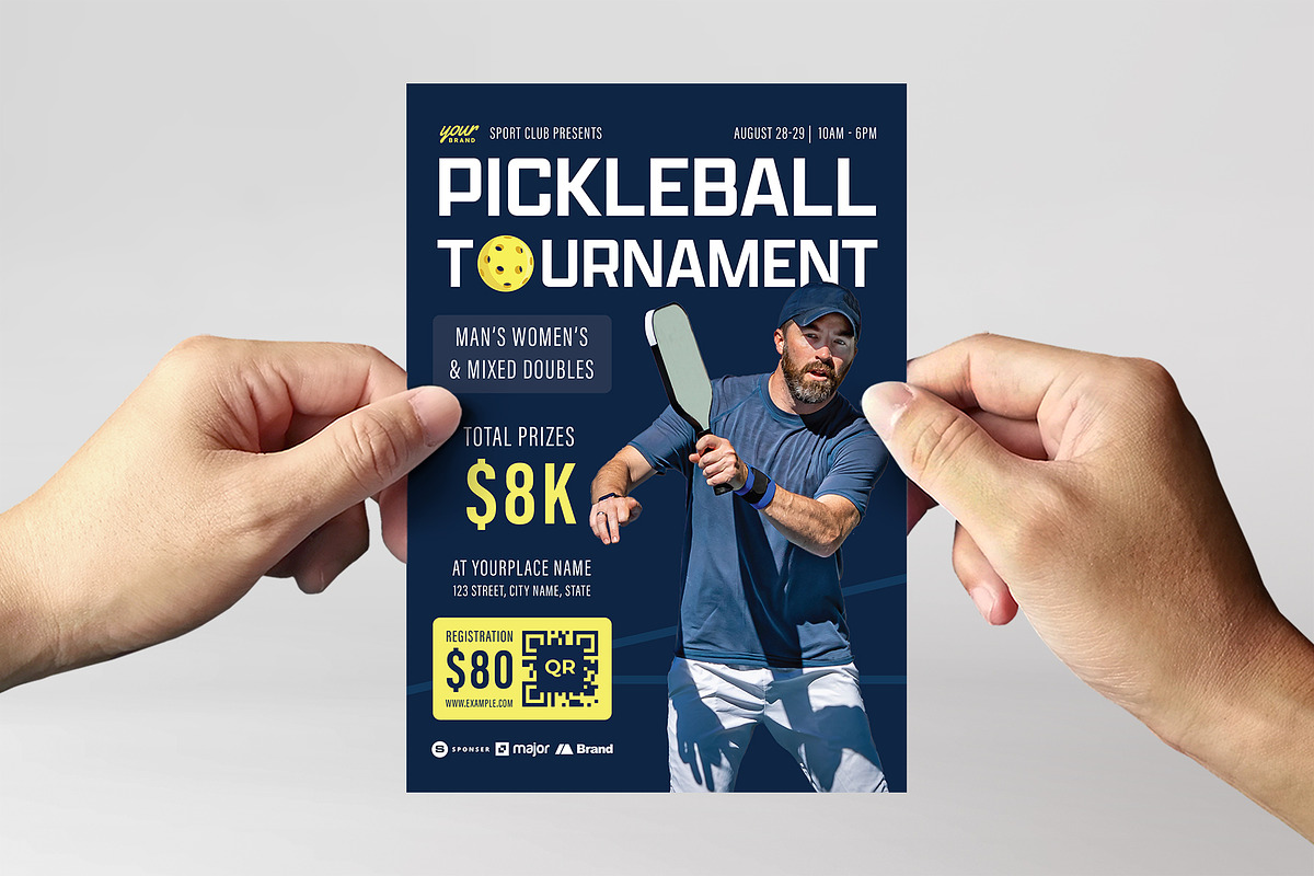 Pickleball Flyer Template, a Flyer Template by BrandPacks (Photo 5 of 6)