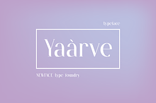Yaarve Typeface