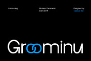 Groominu Geometric Sans Serif Font, a Sans Serif Font by Vadovastd (Thumbnail 1 of 7)