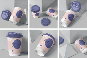 Paper Cup Sleeve Mockups, a Cups & Container Mockup by megostudi0