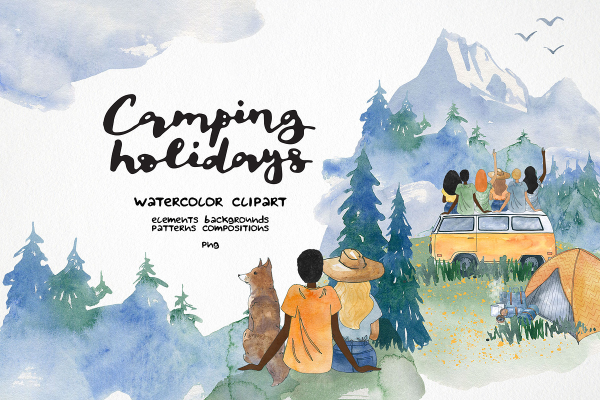 Watercolor travel bundle, summer set, a Person Illustration by LyubovZaytseva (Photo 2 of 20)