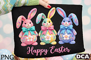 Crochet Happy Easter Png, an Illustration by DreamCafeArt (Thumbnail 1 of 6)