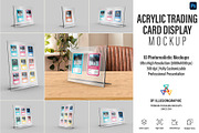 Acrylic Trading Card Display Mockup, an Advertising Mockup by Illusiongraphic (Thumbnail 1 of 24)
