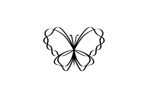 Butterfly Line Drawing For Company