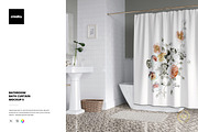 Bathroom Bath Curtain Mockup 5, a Household Mockup by creatsy2 (Thumbnail 1 of 4)