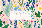 Lavender Floral Seamless Pattern PNG, a Pattern Graphic by Pati Charm Studio (Thumbnail 1 of 6)