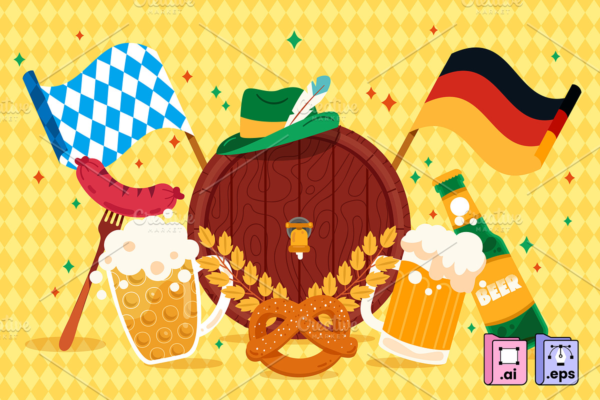 Oktoberfest Elements, an Illustration by MISS CHATZ