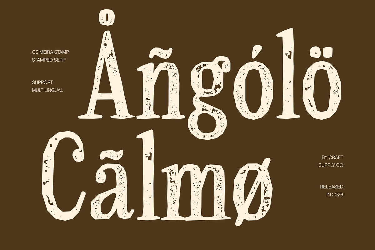 CS Meira Stamp, a Serif Font by Craft Supply Co. (Photo 7 of 8)