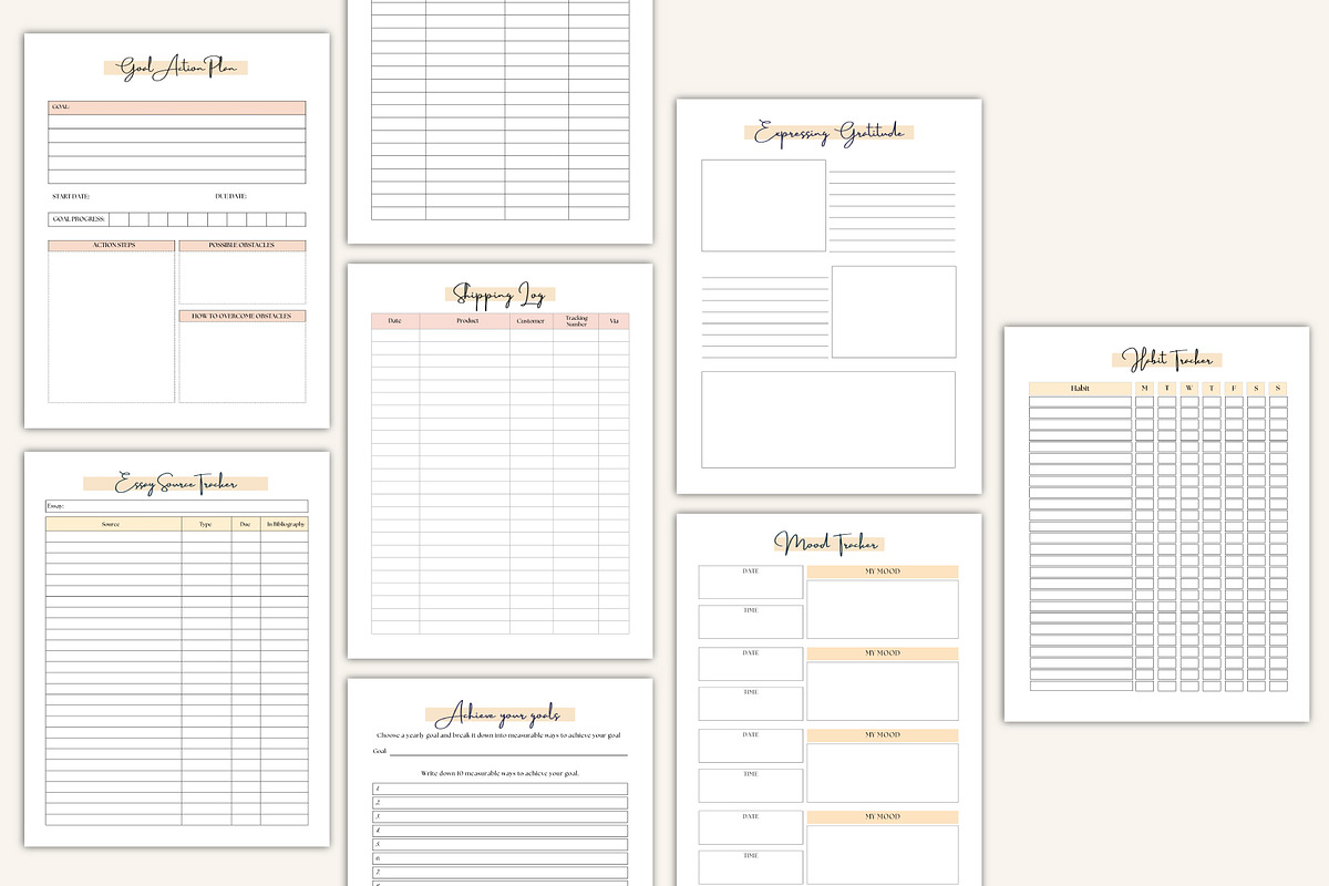 Intentional Life Strategy Journal, a Stationery Template by Designmela01 (Photo 1 of 10)