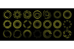 Yellow dot radial ripple patterns, an Illustration by art PVP - market