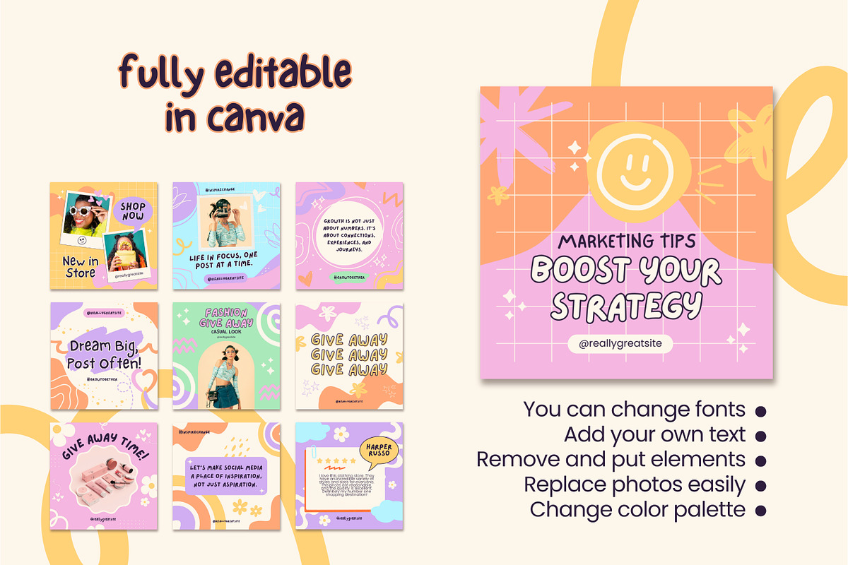 150 Social Media Post Template Canva, a Templates & Theme by TemplateCastleStore (Photo 10 of 10)