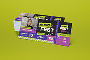 Edgy Scribble Music Festival Ticket, a Card Template by graphicook (Thumbnail 2 of 3)