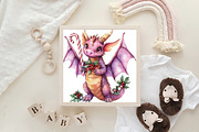 Fairy Christmas Dragon Clipart, an Illustration by CraftArtStudio (Thumbnail 6 of 6)