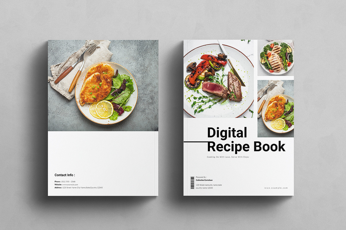 Digital Recipe Book Template, a Brochure Template by E-Type (Photo 7 of 7)