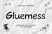 Gluemess – Modern Script Font, a Script Font by overlaytemplates (Thumbnail 1 of 5)