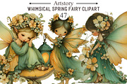 Whimsical Spring Fairy Clipart, an Illustration by designcity5 (Thumbnail 1 of 5)